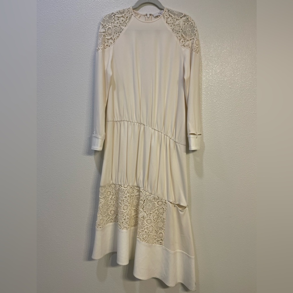 Tibi Cream Laced Dress